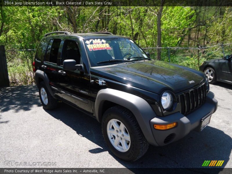 Black Clearcoat / Dark Slate Gray 2004 Jeep Liberty Sport 4x4