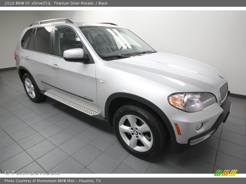 Titanium Silver Metallic / Black 2010 BMW X5 xDrive35d