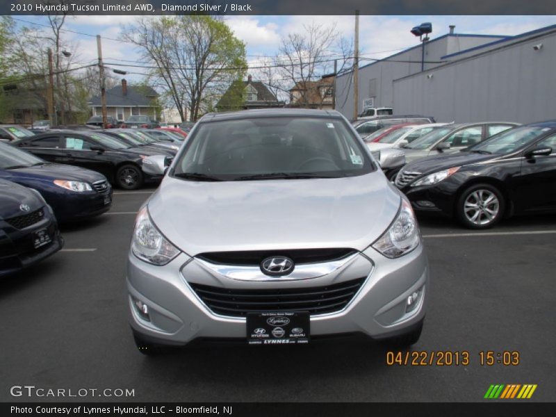 Diamond Silver / Black 2010 Hyundai Tucson Limited AWD