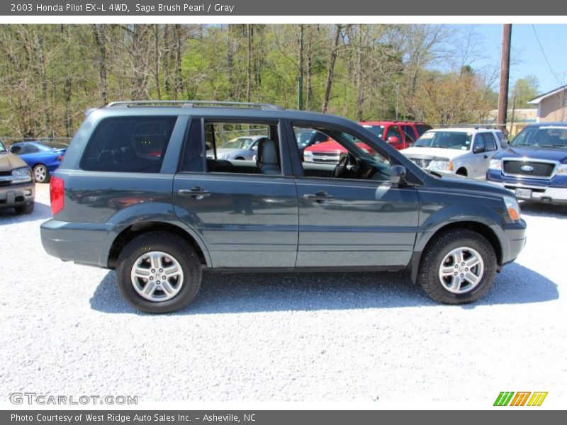 Sage Brush Pearl / Gray 2003 Honda Pilot EX-L 4WD