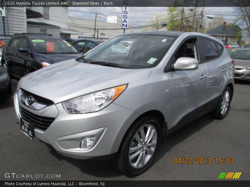 Diamond Silver / Black 2010 Hyundai Tucson Limited AWD