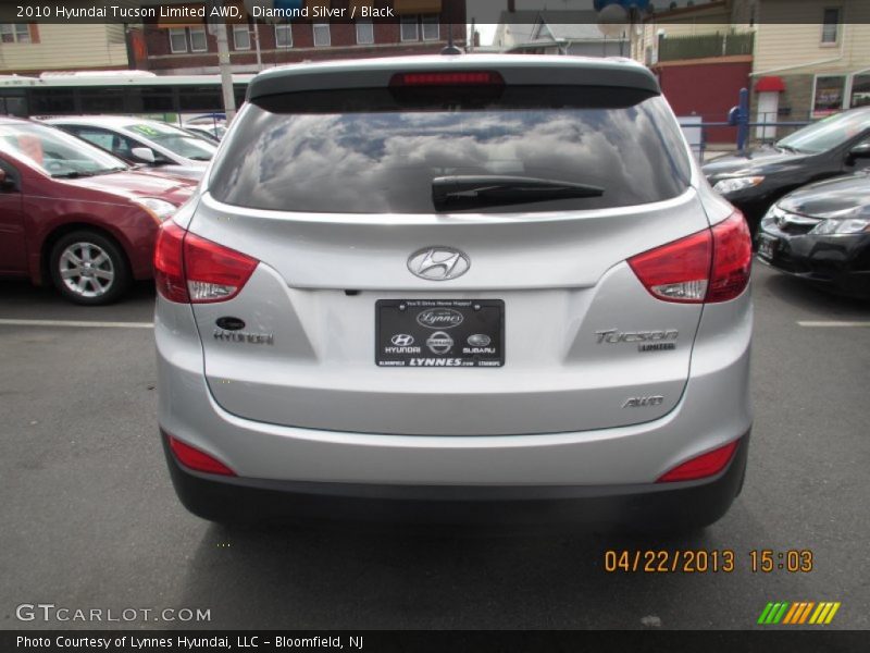 Diamond Silver / Black 2010 Hyundai Tucson Limited AWD