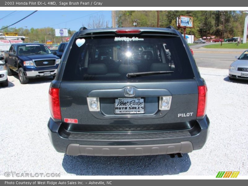 Sage Brush Pearl / Gray 2003 Honda Pilot EX-L 4WD