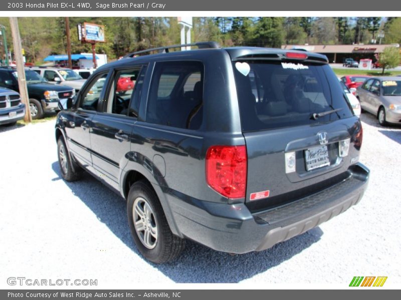 Sage Brush Pearl / Gray 2003 Honda Pilot EX-L 4WD