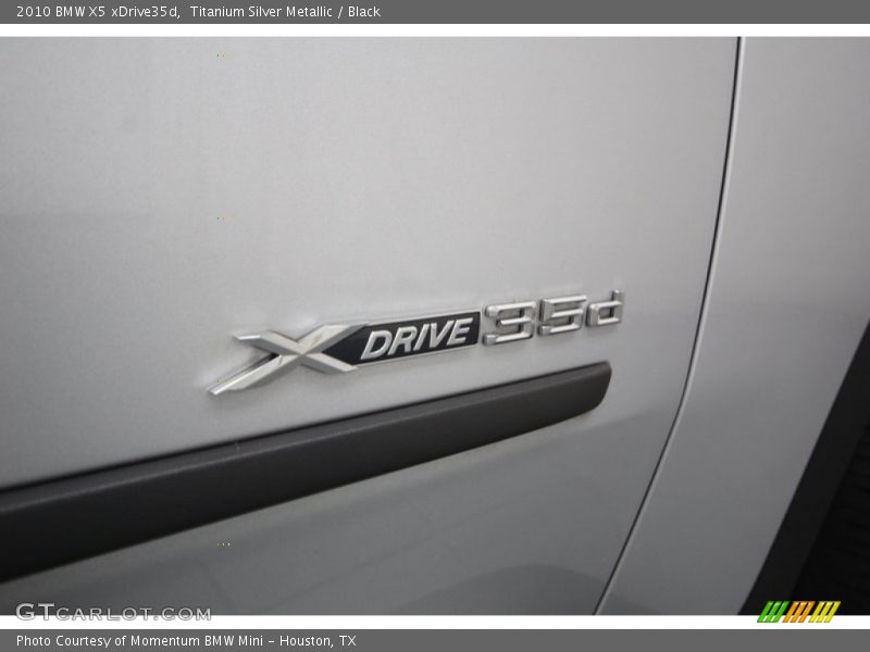 Titanium Silver Metallic / Black 2010 BMW X5 xDrive35d