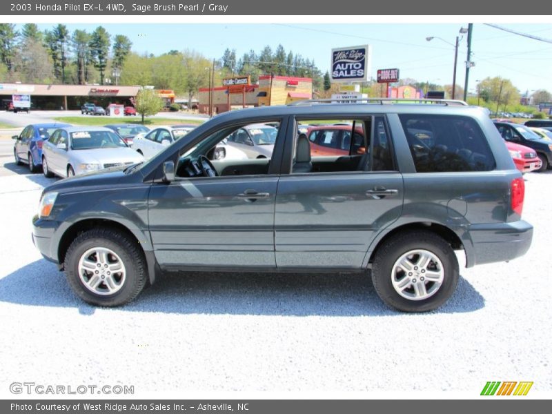 Sage Brush Pearl / Gray 2003 Honda Pilot EX-L 4WD