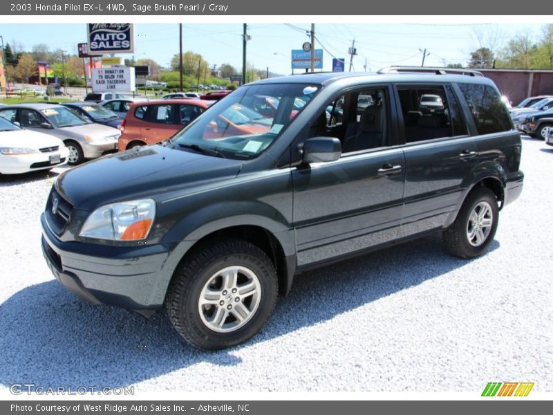 Sage Brush Pearl / Gray 2003 Honda Pilot EX-L 4WD