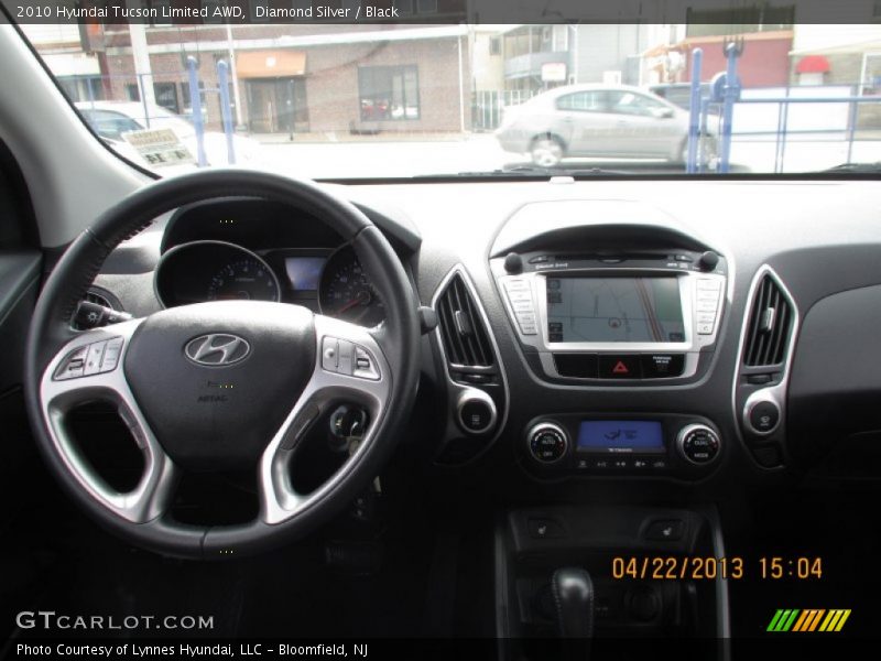 Diamond Silver / Black 2010 Hyundai Tucson Limited AWD
