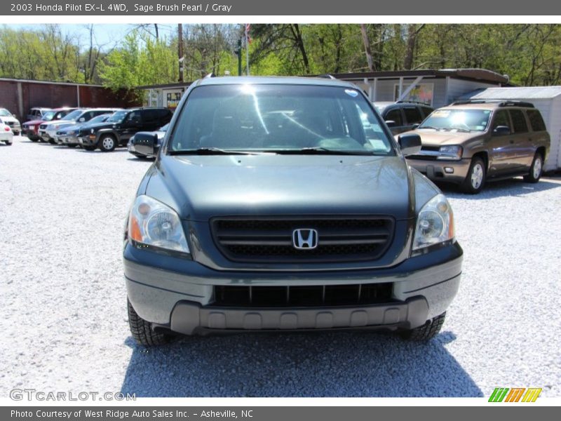 Sage Brush Pearl / Gray 2003 Honda Pilot EX-L 4WD