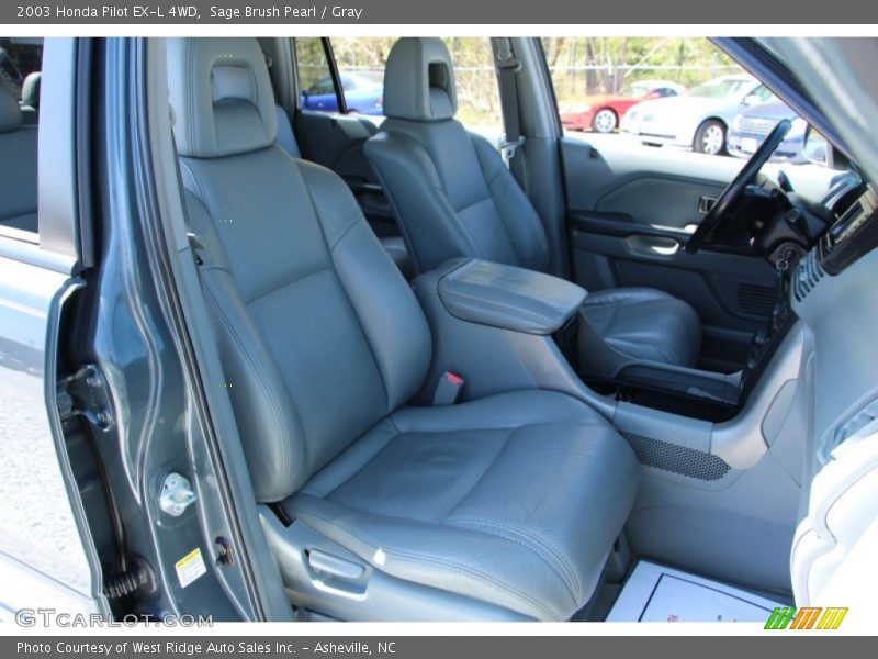 Sage Brush Pearl / Gray 2003 Honda Pilot EX-L 4WD