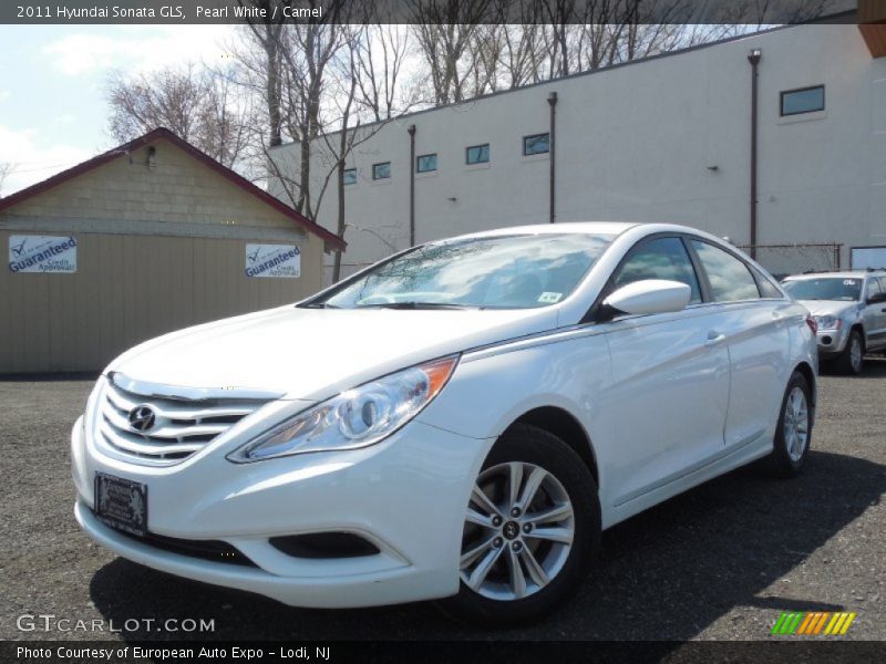 Pearl White / Camel 2011 Hyundai Sonata GLS