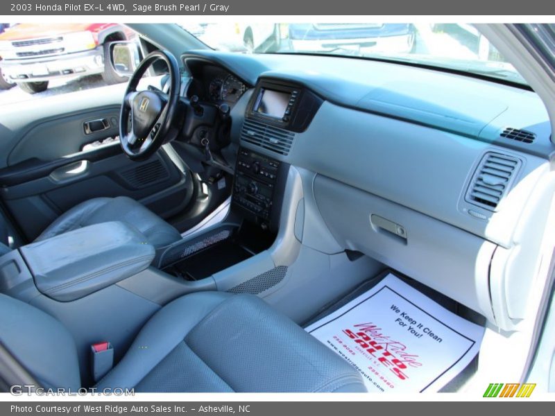 Sage Brush Pearl / Gray 2003 Honda Pilot EX-L 4WD
