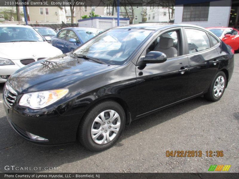 Ebony Black / Gray 2010 Hyundai Elantra SE