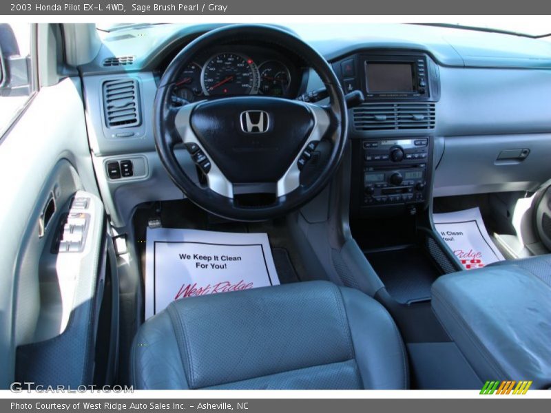 Sage Brush Pearl / Gray 2003 Honda Pilot EX-L 4WD