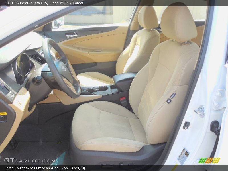 Pearl White / Camel 2011 Hyundai Sonata GLS
