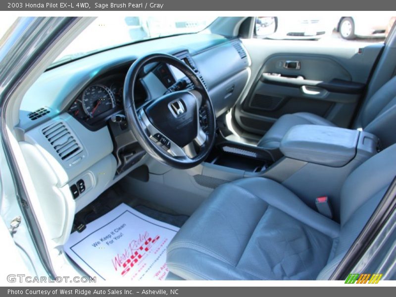 Sage Brush Pearl / Gray 2003 Honda Pilot EX-L 4WD