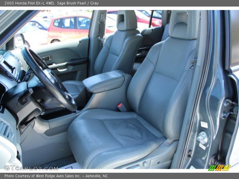 Sage Brush Pearl / Gray 2003 Honda Pilot EX-L 4WD