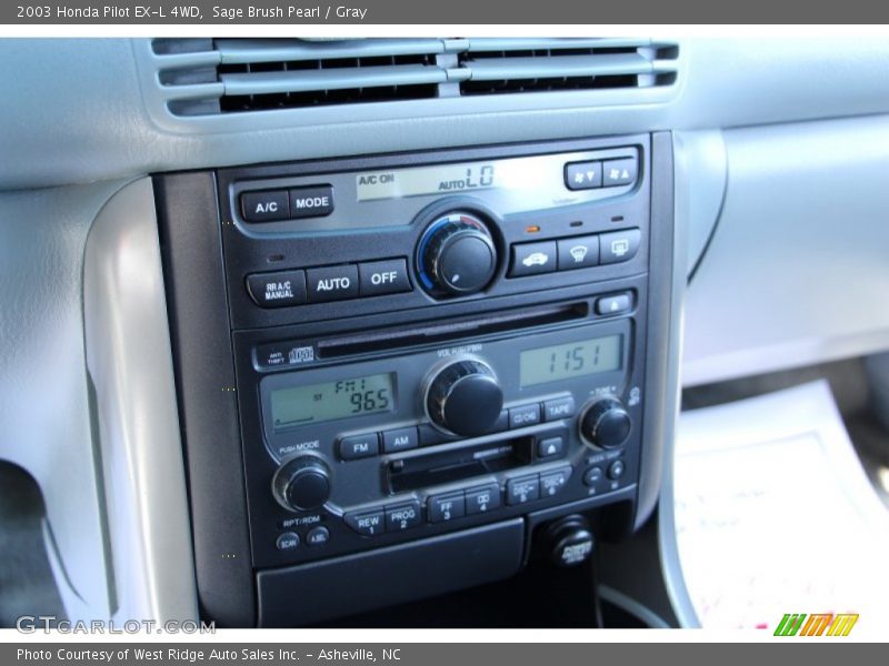 Sage Brush Pearl / Gray 2003 Honda Pilot EX-L 4WD