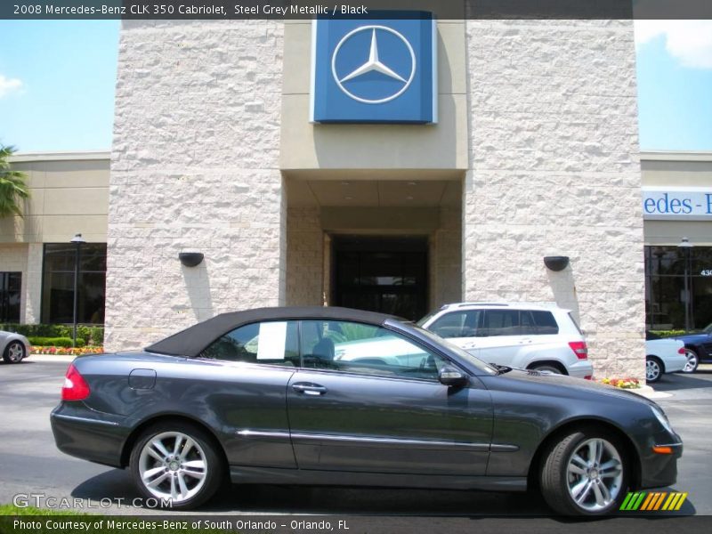 Steel Grey Metallic / Black 2008 Mercedes-Benz CLK 350 Cabriolet