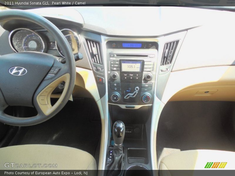 Pearl White / Camel 2011 Hyundai Sonata GLS