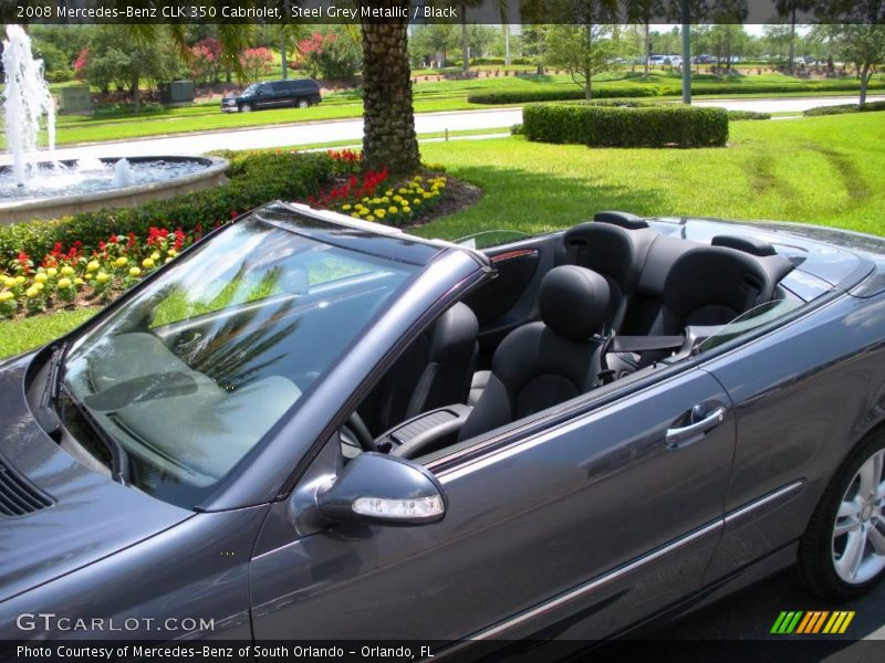 Steel Grey Metallic / Black 2008 Mercedes-Benz CLK 350 Cabriolet