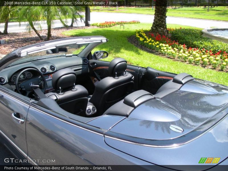 Steel Grey Metallic / Black 2008 Mercedes-Benz CLK 350 Cabriolet