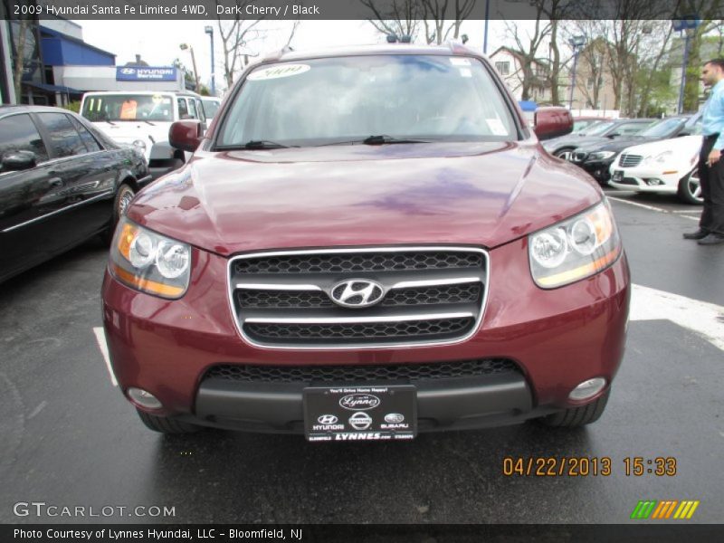 Dark Cherry / Black 2009 Hyundai Santa Fe Limited 4WD