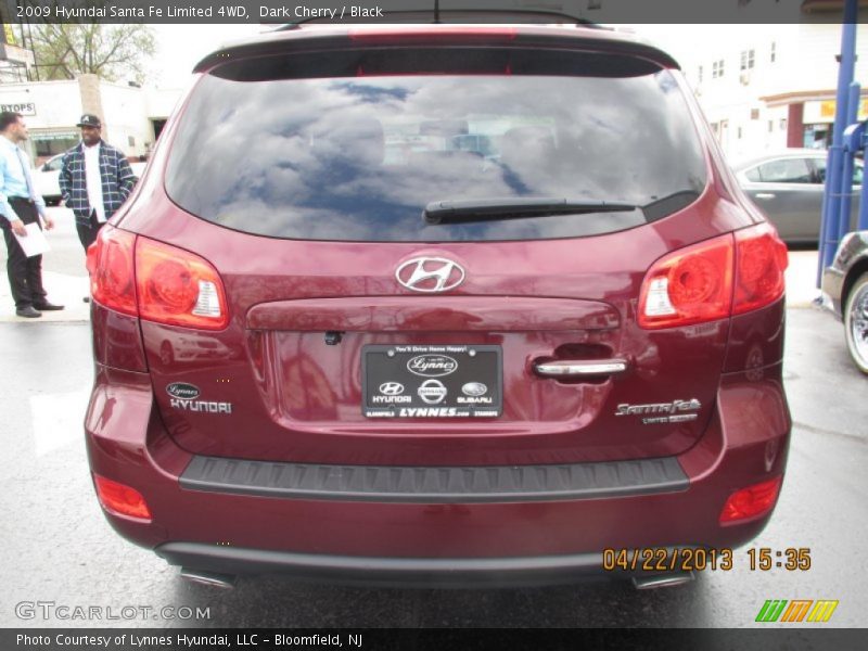 Dark Cherry / Black 2009 Hyundai Santa Fe Limited 4WD