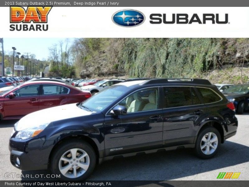 Deep Indigo Pearl / Ivory 2013 Subaru Outback 2.5i Premium
