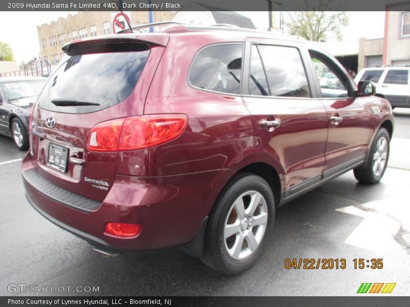 Dark Cherry / Black 2009 Hyundai Santa Fe Limited 4WD
