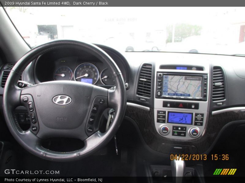 Dark Cherry / Black 2009 Hyundai Santa Fe Limited 4WD