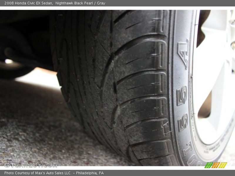 Nighthawk Black Pearl / Gray 2008 Honda Civic EX Sedan