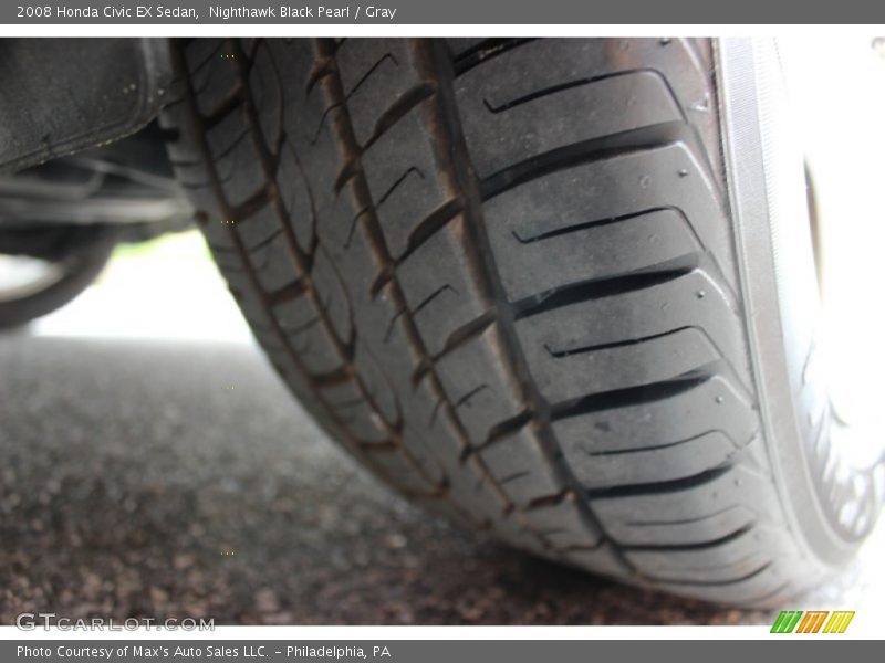Nighthawk Black Pearl / Gray 2008 Honda Civic EX Sedan