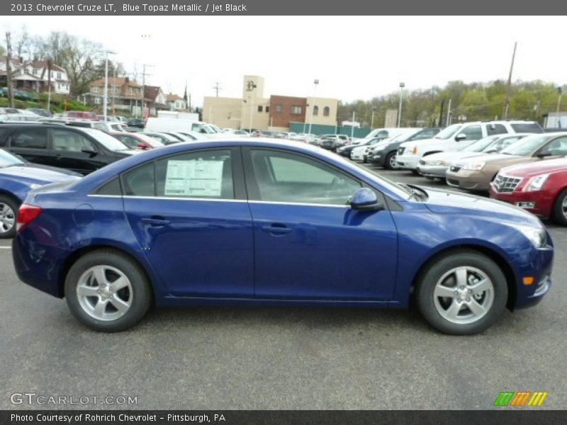 Blue Topaz Metallic / Jet Black 2013 Chevrolet Cruze LT