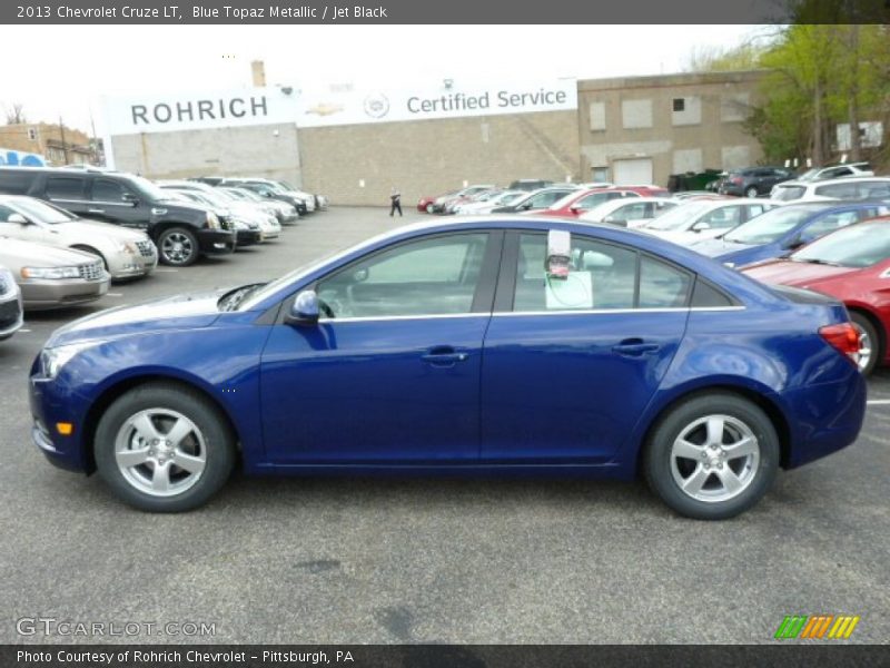 Blue Topaz Metallic / Jet Black 2013 Chevrolet Cruze LT