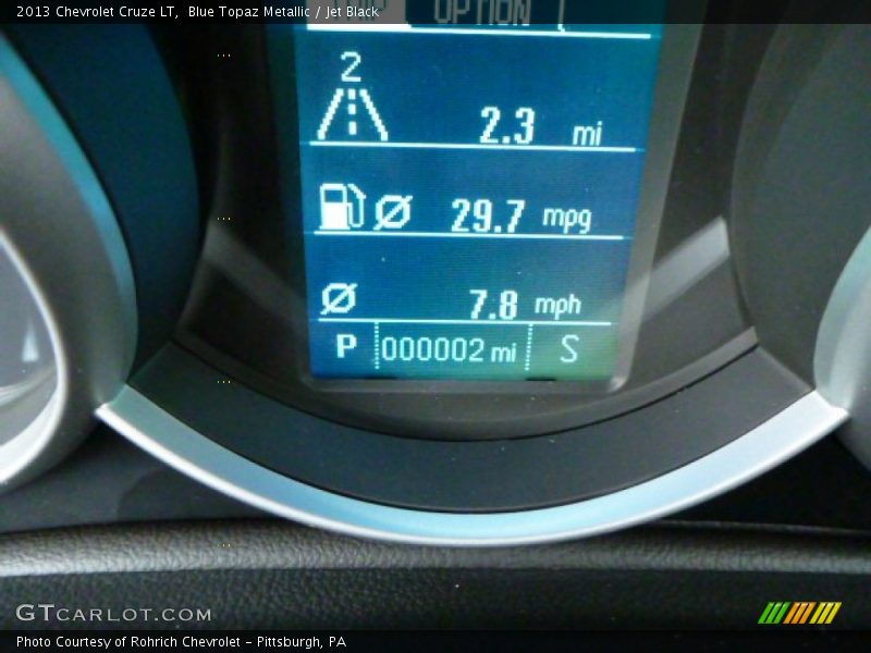 Blue Topaz Metallic / Jet Black 2013 Chevrolet Cruze LT