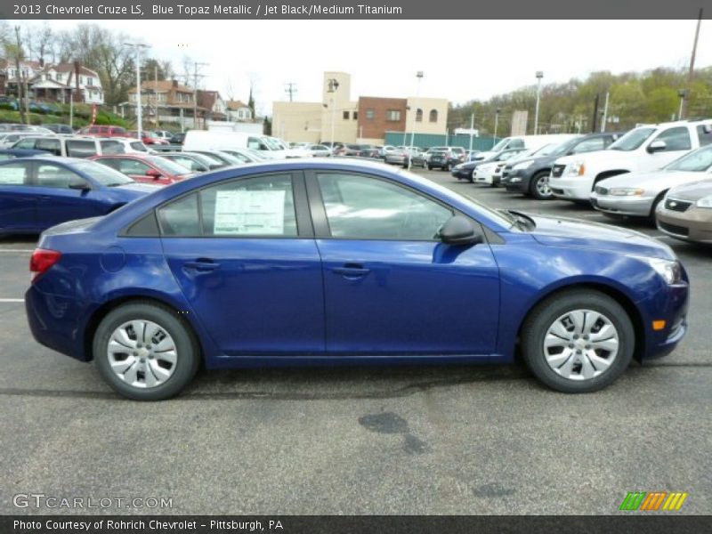 Blue Topaz Metallic / Jet Black/Medium Titanium 2013 Chevrolet Cruze LS