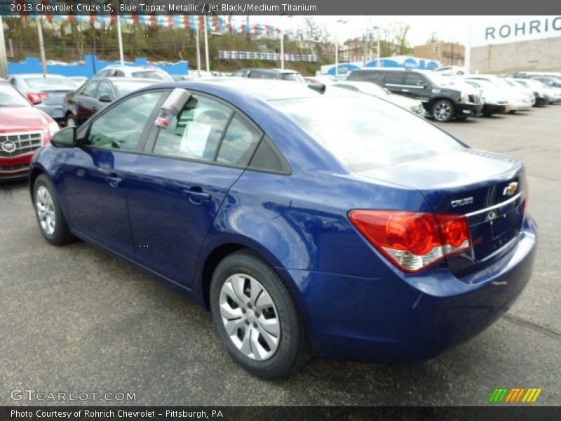 Blue Topaz Metallic / Jet Black/Medium Titanium 2013 Chevrolet Cruze LS