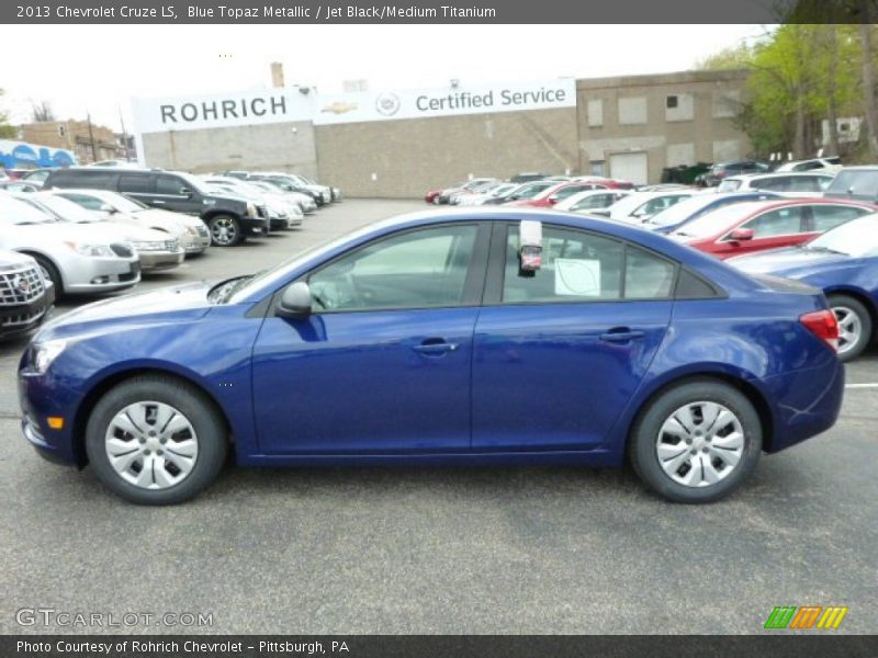 Blue Topaz Metallic / Jet Black/Medium Titanium 2013 Chevrolet Cruze LS