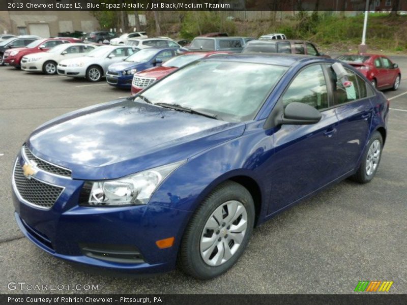 Blue Topaz Metallic / Jet Black/Medium Titanium 2013 Chevrolet Cruze LS