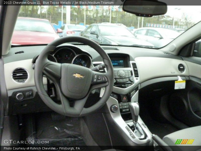 Blue Topaz Metallic / Jet Black/Medium Titanium 2013 Chevrolet Cruze LS