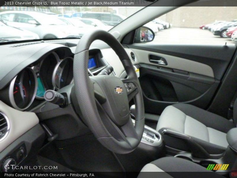 Blue Topaz Metallic / Jet Black/Medium Titanium 2013 Chevrolet Cruze LS
