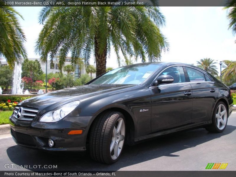 designo Platinum Black Metallic / Sunset Red 2008 Mercedes-Benz CLS 63 AMG