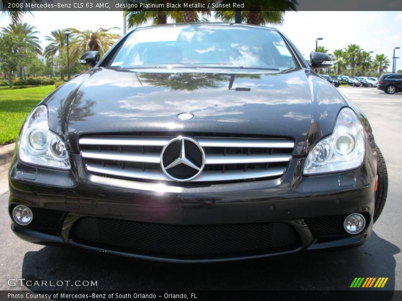 designo Platinum Black Metallic / Sunset Red 2008 Mercedes-Benz CLS 63 AMG