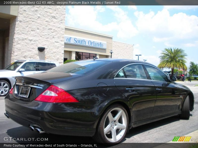 designo Platinum Black Metallic / Sunset Red 2008 Mercedes-Benz CLS 63 AMG