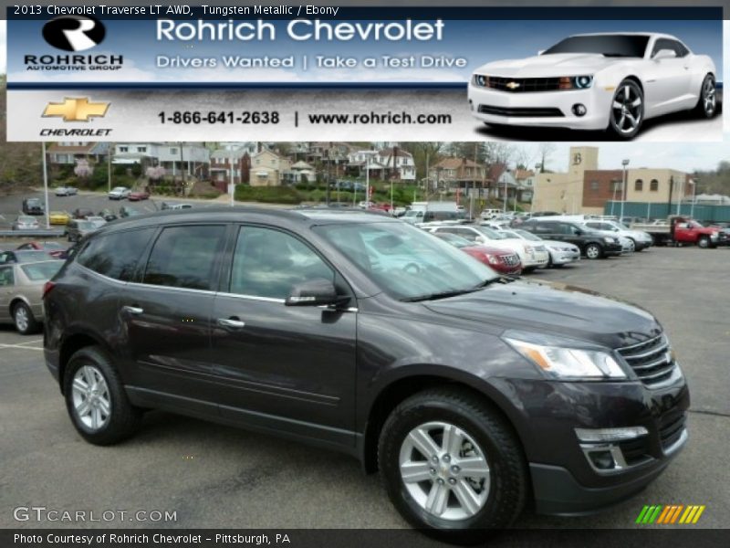 Tungsten Metallic / Ebony 2013 Chevrolet Traverse LT AWD