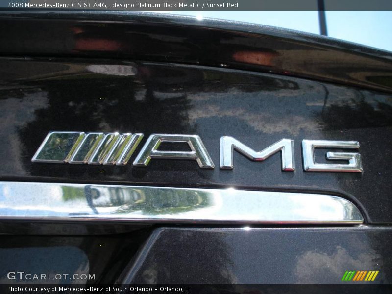 designo Platinum Black Metallic / Sunset Red 2008 Mercedes-Benz CLS 63 AMG
