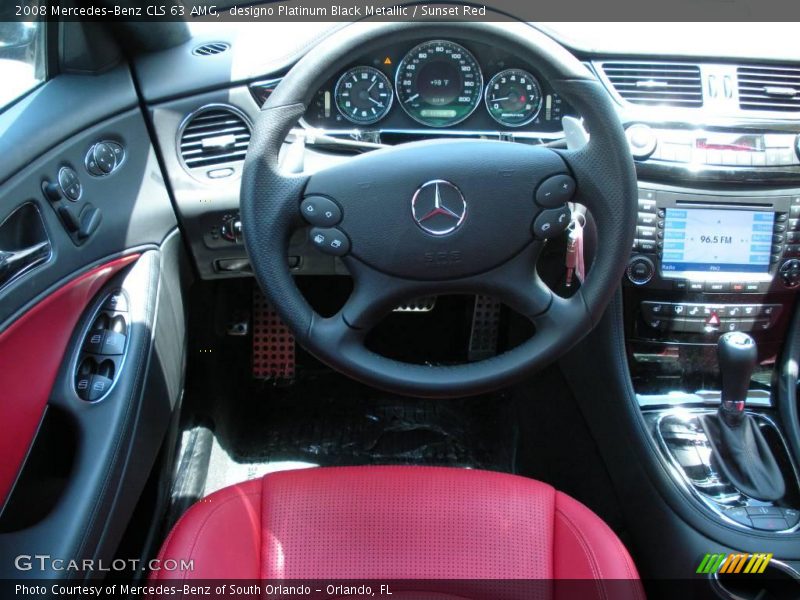 designo Platinum Black Metallic / Sunset Red 2008 Mercedes-Benz CLS 63 AMG