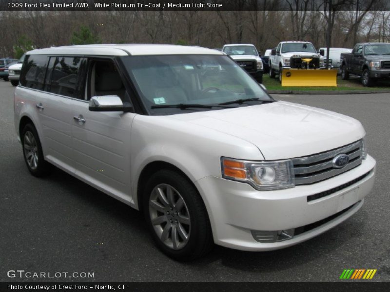 White Platinum Tri-Coat / Medium Light Stone 2009 Ford Flex Limited AWD