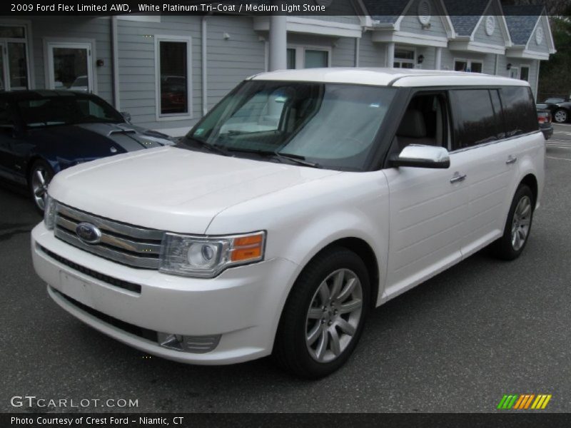 White Platinum Tri-Coat / Medium Light Stone 2009 Ford Flex Limited AWD